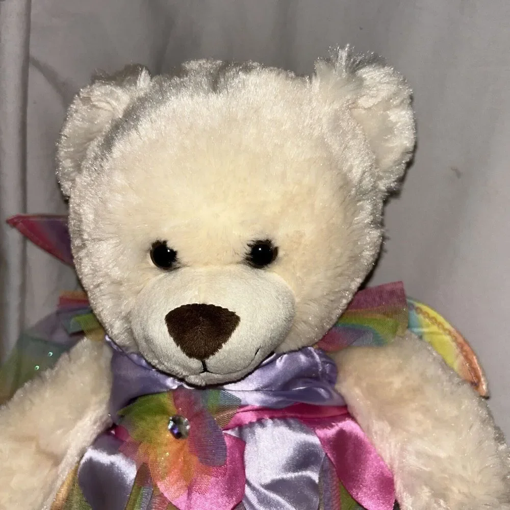 Build A Bear White Teddy Bear With Fairy Princess‎ Wings Outfit